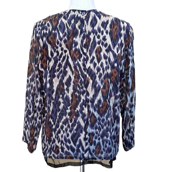 Louis Feraud leopard top, 42/12, classic, French, elegant, career, understated - Picture 3 of 4